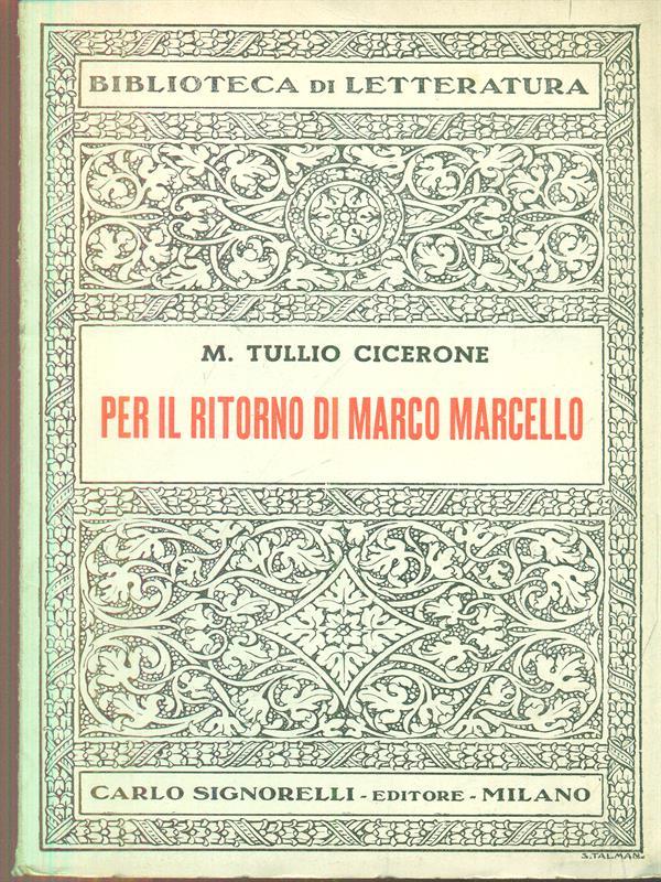 Per il ritorno di marco marcello