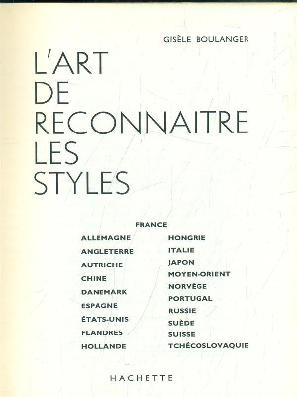art de reconnaitre les style