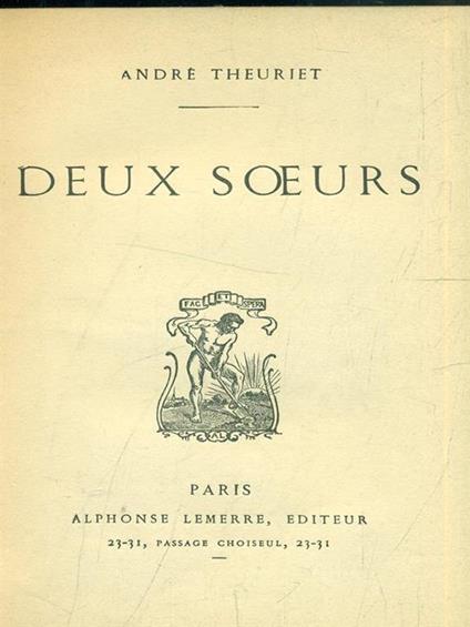Deux SÅ“urs - André Theuriet - copertina
