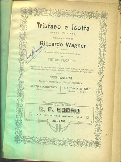 Tristano e Isotta - Richard Wagner - copertina