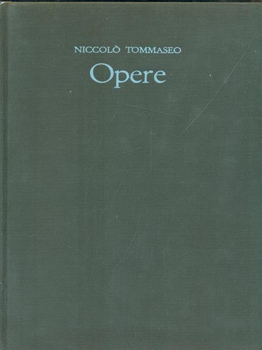 Opere - Niccolò Tommaseo - copertina