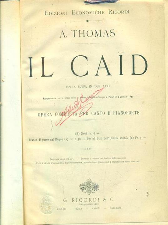 Il caid - A. Thomas - copertina