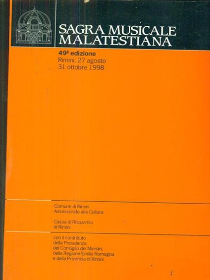 Sagra Musicale Malatestiana 1998 - copertina