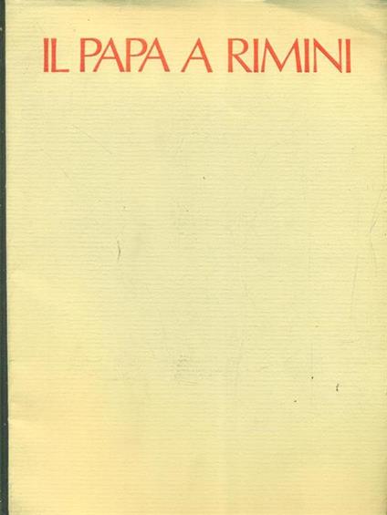 Il Papa a Rimini - copertina