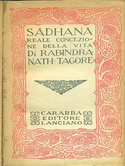 Sadhana reale concezione della vita - Rabindranath Tagore - copertina