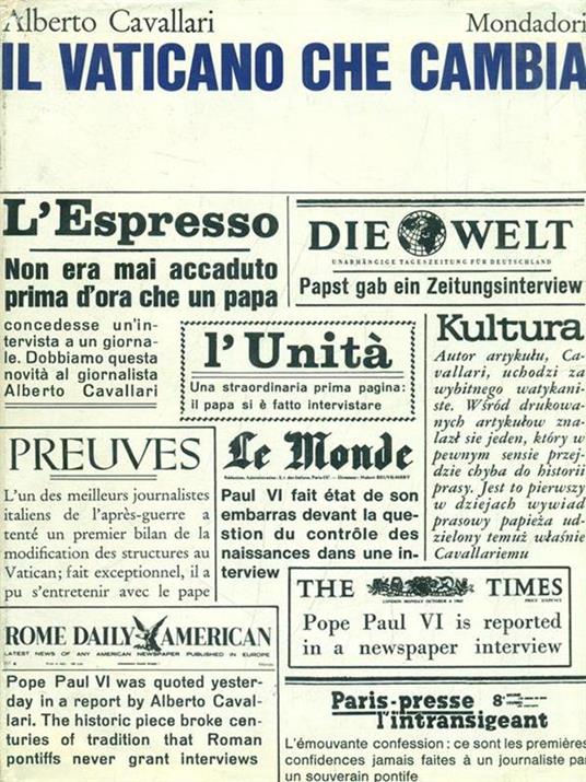 Il Vaticano che cambia - Alberto Cavallari - copertina
