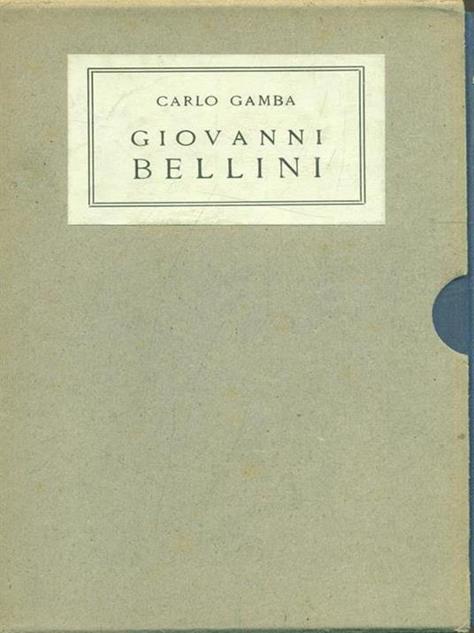 Giovanni Bellini - Carlo Gamba - copertina