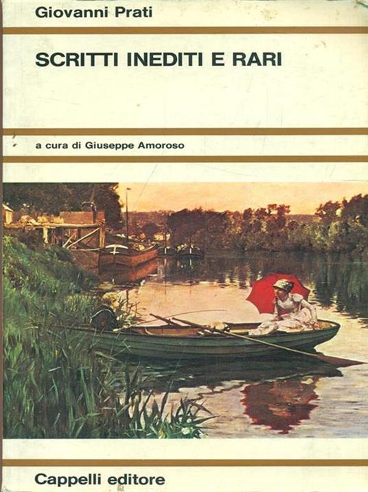 Scritti inediti e rari - Giovanni Prati - copertina