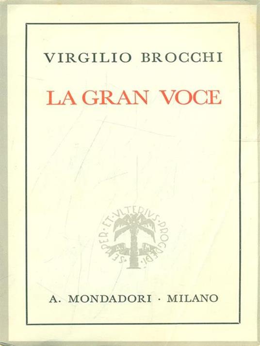 La gran voce - Virgilio Brocchi - copertina