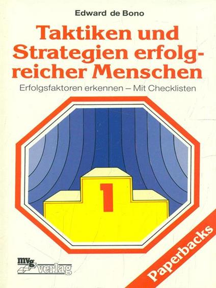 Taktiken und Strategien erfolgreicher Menschen - Edward De Bono - copertina