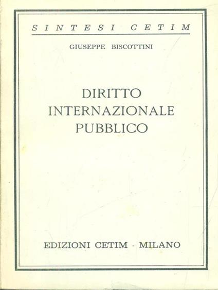 Diritto internazionale pubblico - copertina
