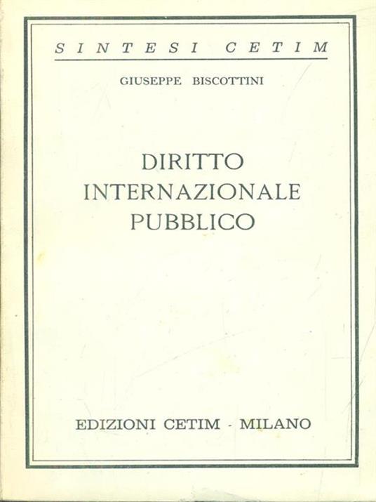 Diritto internazionale pubblico - copertina