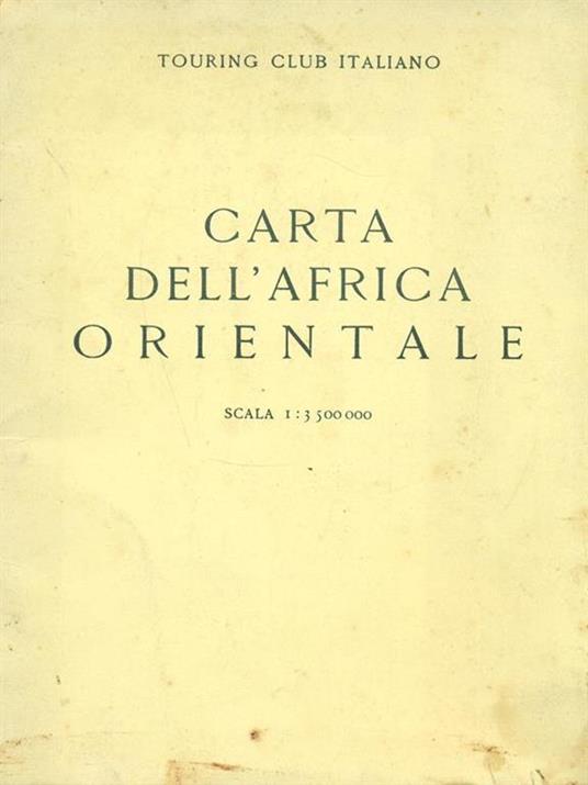 Carta dell'Africa orientale - copertina
