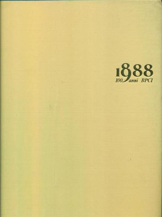 1888-1988. 100 anni di BPCI - copertina