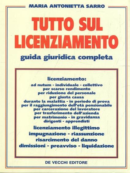 Tutto sul licenziamento - copertina