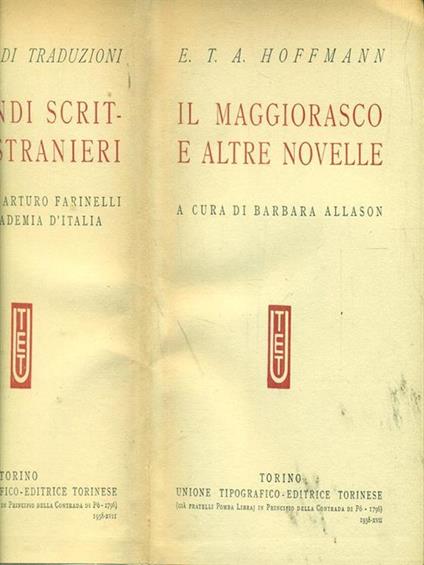 Il maggiorasco e altre novelle - Ernst T. Hoffmann - copertina