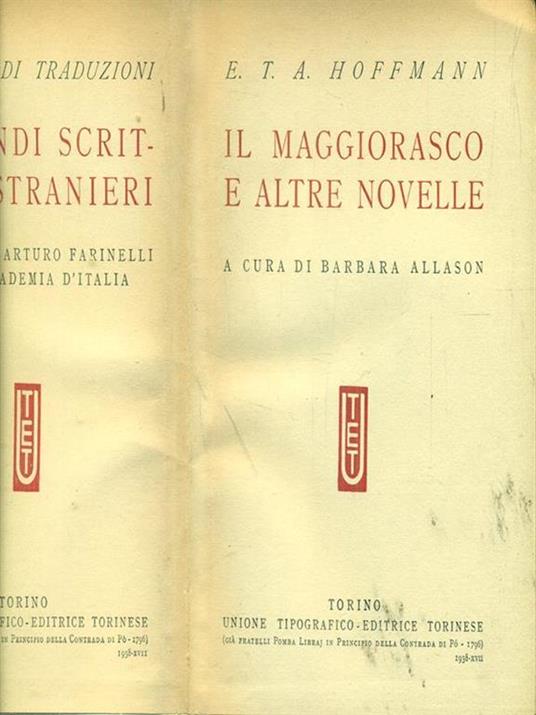 Il maggiorasco e altre novelle - Ernst T. Hoffmann - copertina