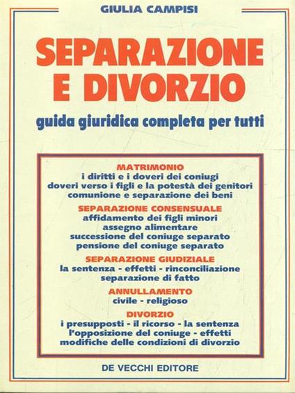 Separazione e divorzio - copertina