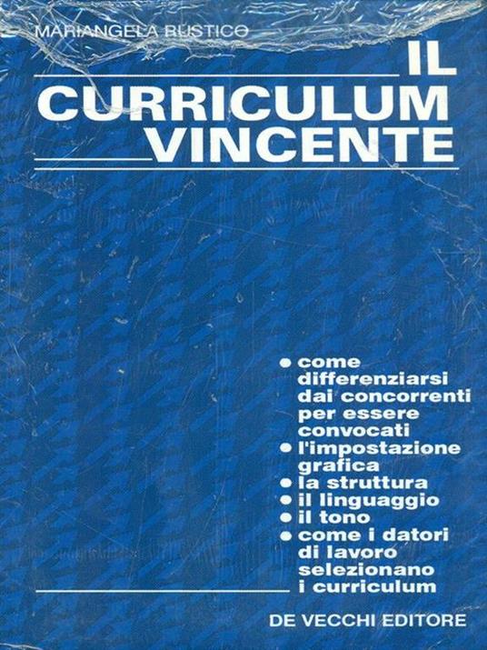 Il Curriculum vincente - Mariangela Rustico - copertina