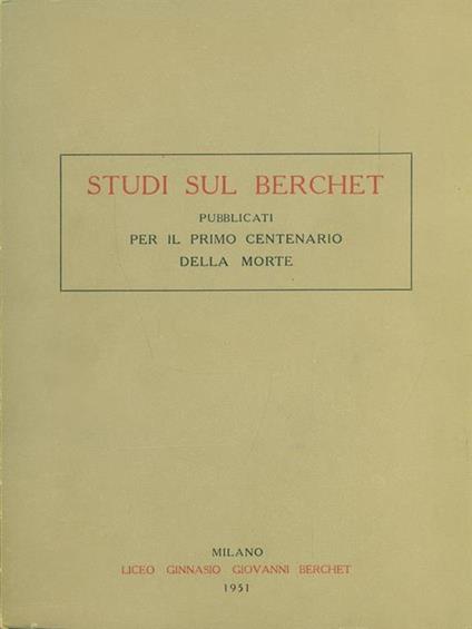 Studi sul Berchet - copertina