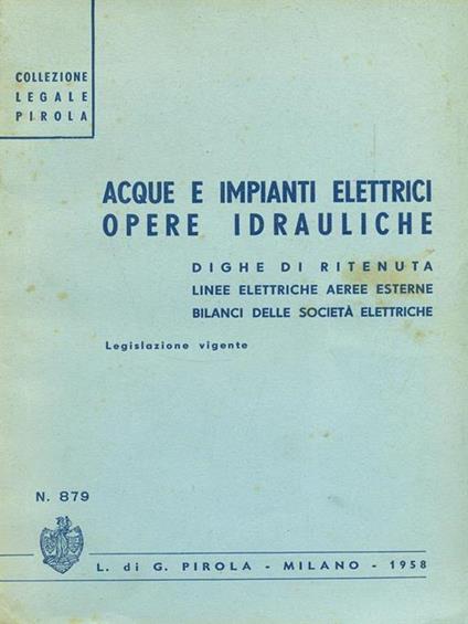 Acque e impianti elettrici - copertina
