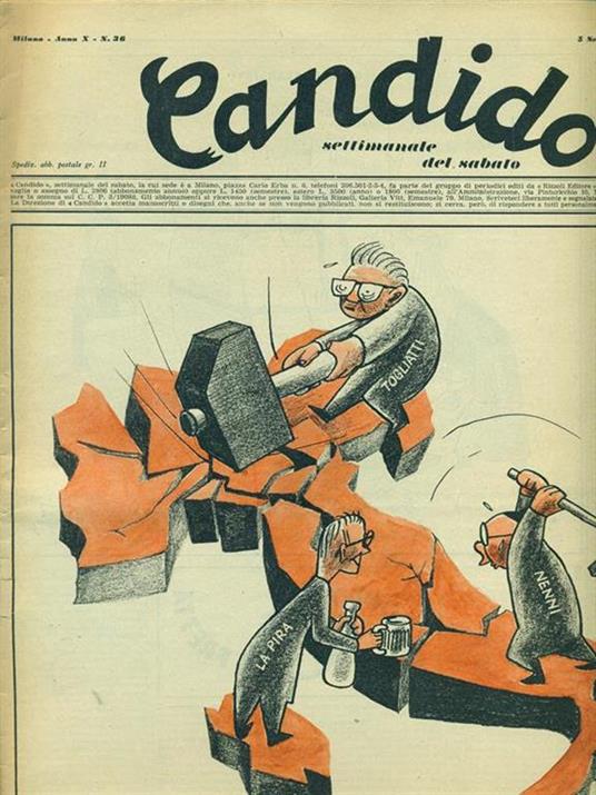 Candido n. 36. 5 settembre 1954 - copertina