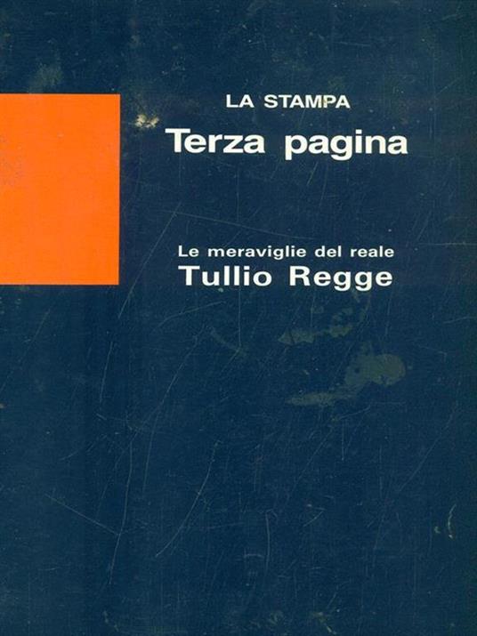 Terza pagina - Tullio Regge - copertina