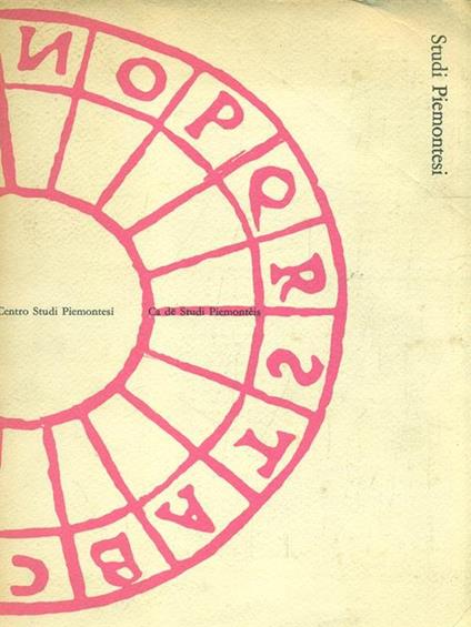 Studi Piemontesi. Vol. VII. 2 - copertina