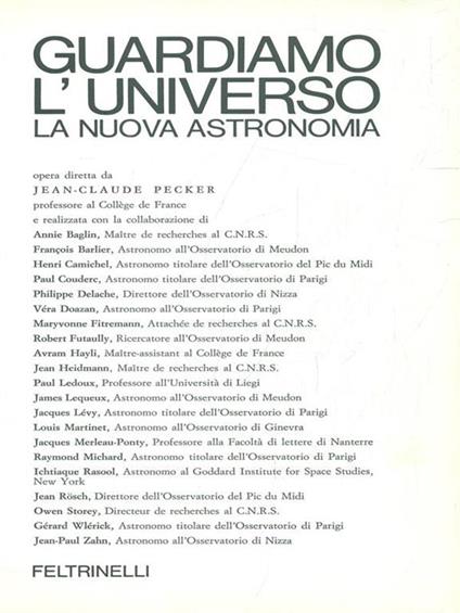 Guardiamo l'Universo. La nuova Astronomia - Jean-Claude Perrier - copertina