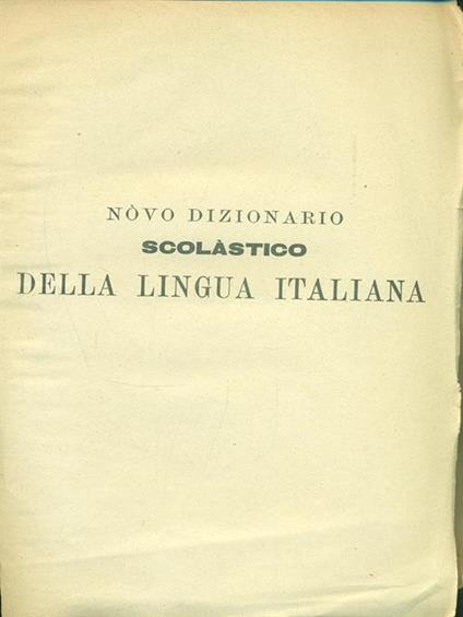 Novo dizionario scolastico della lingua italiana - Policarpo Petrocchi - copertina