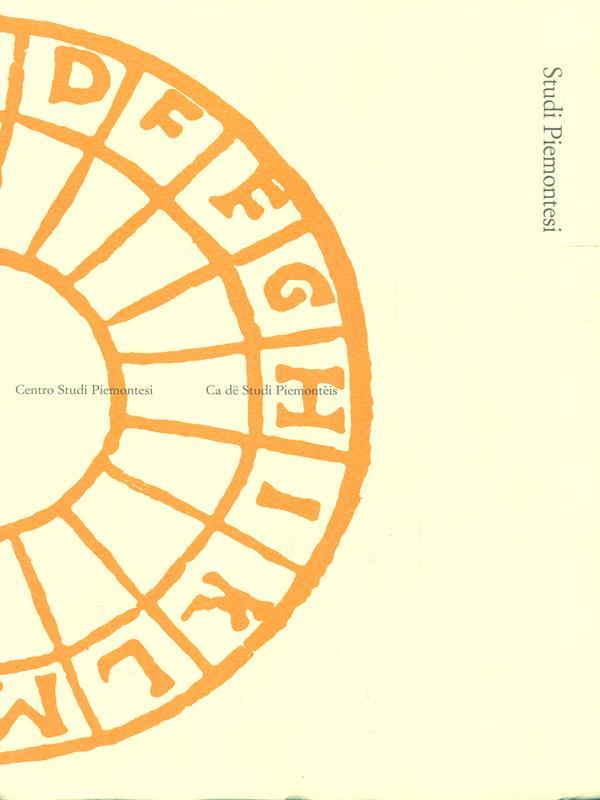 Studi Piemontesi. Vol. XXXIX. 2. 2010