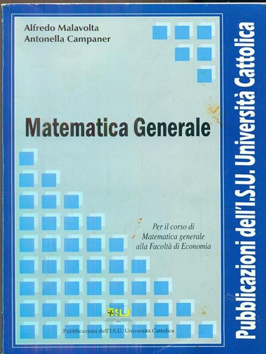 Matematica generale - copertina