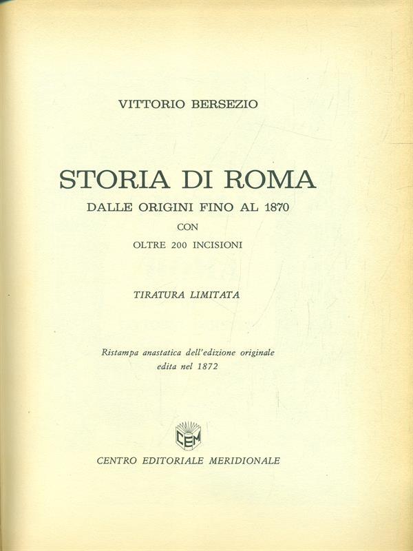 Storia di Roma dalle origini fino al 1870