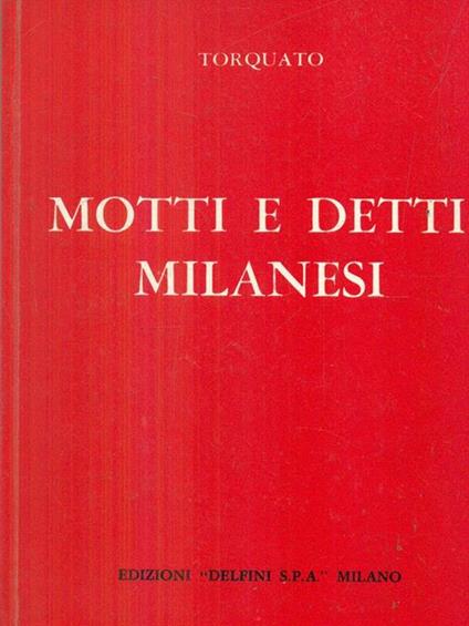 Motti e detti milanesi - Torquato - copertina