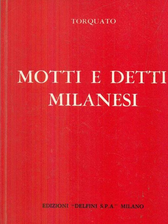 Motti e detti milanesi - Torquato - copertina
