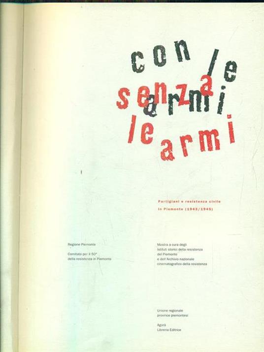 Con le armi senza le armi - copertina