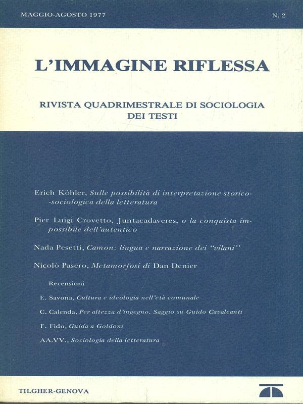L' immagine riflessa N. 2 Maggio-Agosto 1977
