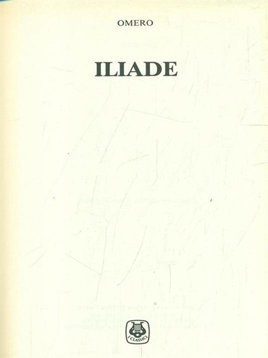 Iliade - Omero - copertina