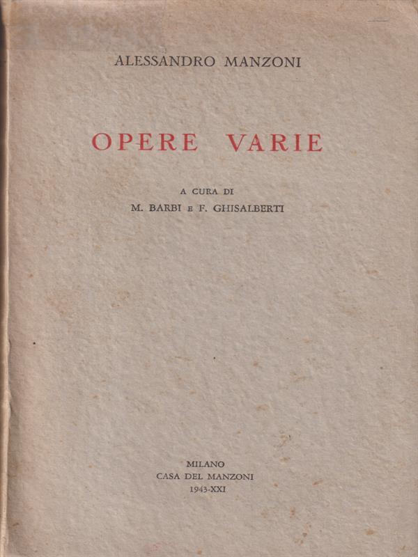 Opere varie