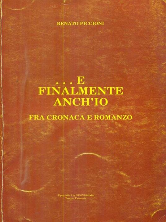 E finalmente anch'io - Renato Piccioni - copertina