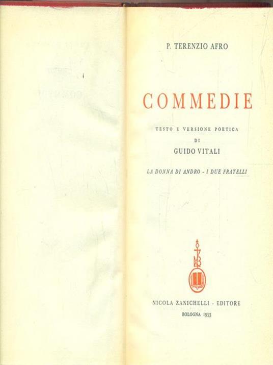 Commedie - copertina