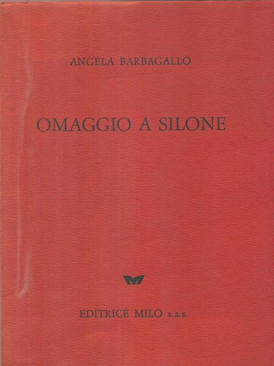 Omaggio a Silone - Angela Barbagallo - copertina
