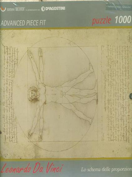 Puzzle 1000 pz. Leonardo DaVinci: Lo schema delle proporzioni - copertina