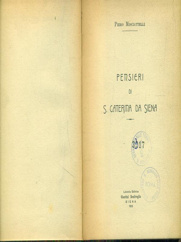 Pensieri di S. Caterina da Siena