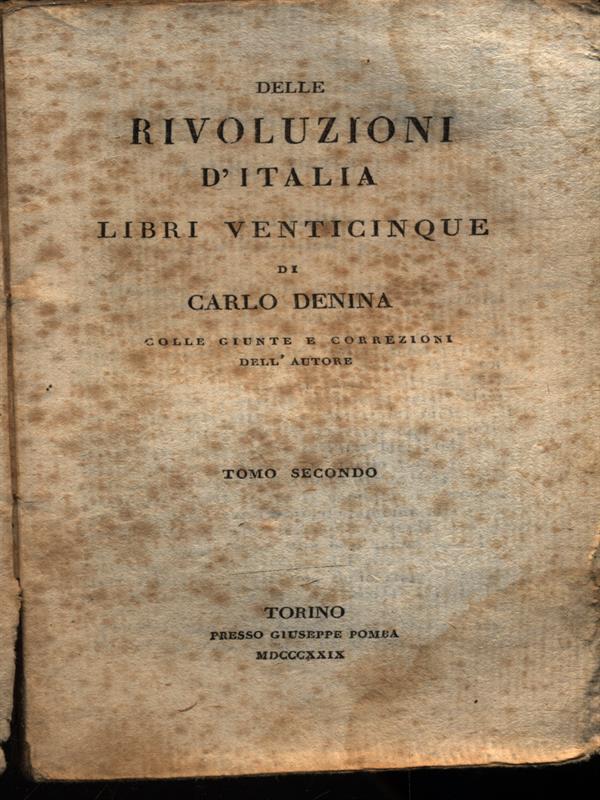 Delle rivoluzioni d'Italia libri venticinque tomo secondo