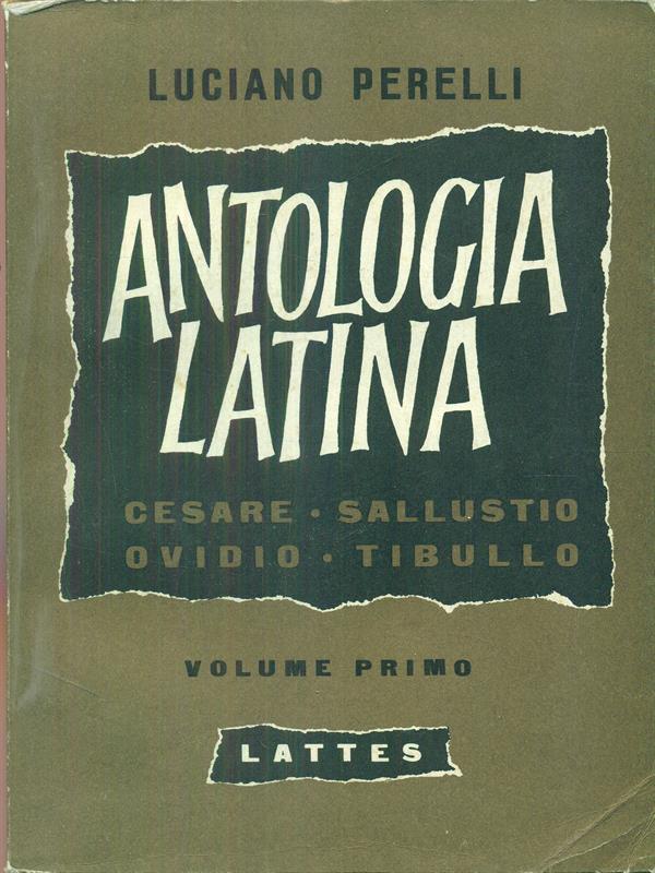 Antologia latina volume primo