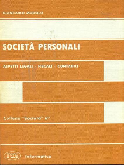 Società personali - copertina