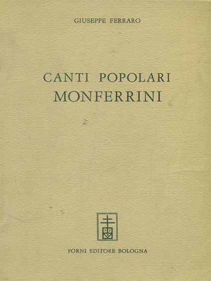 Canti popolari monferrini - copertina