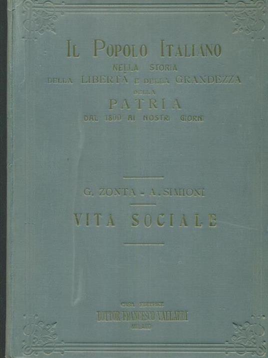 Il popolo italiano nella storia della libertà e della grandezza della patria 6 vv - Giuseppe Zonta - copertina