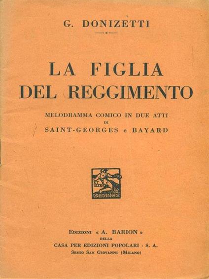 La figlia del reggimento - Gaetano Donizetti - copertina